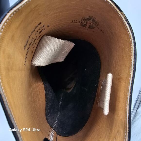 Marlborough Equestrian Tall Riding Boots Black Leather England Men's UK 8 US 8.5 - Picture 9 of 11